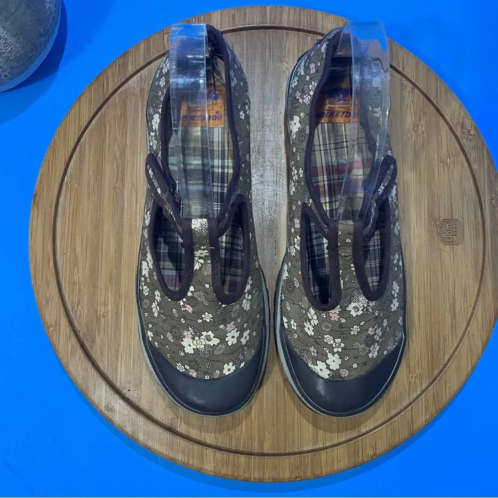Rocket Dog Mary Jane Loafers Floral Chunky Heel Lug Sole Shoes Size 7 - Picture 5 of 8